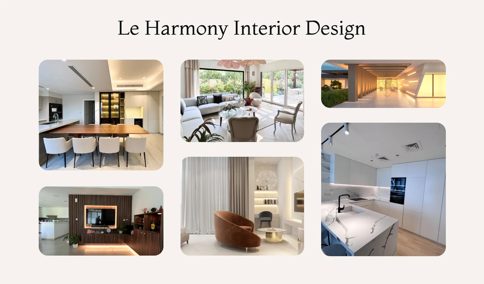 Le Harmony joinery led interiors from one of the interior design companies in Dubai